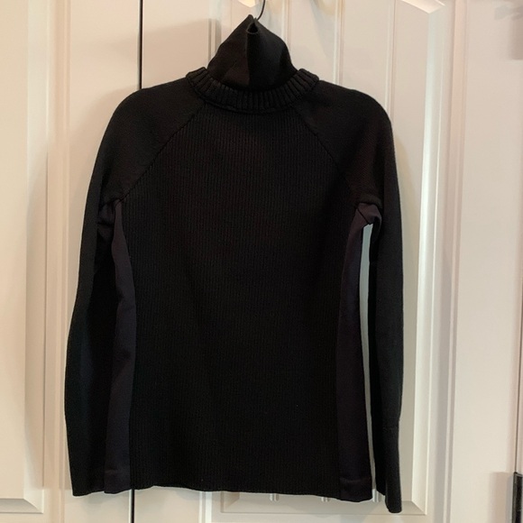 ATHLETA Black Mesa Hybrid Wool Turtleneck Sweater S - Picture 7 of 11